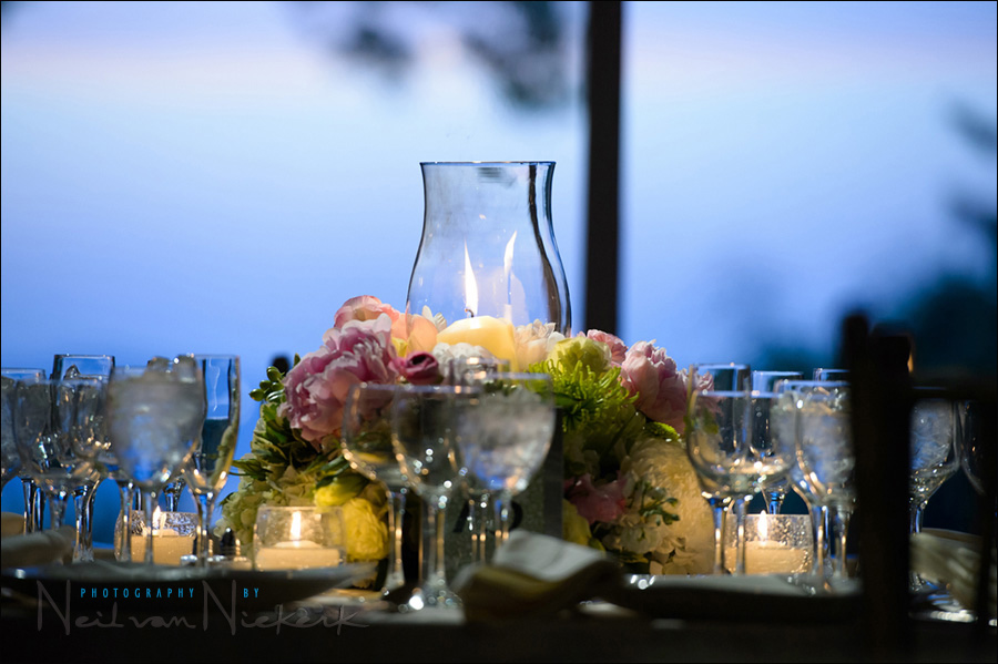 Tappan Hill Mansion wedding reception table decorations