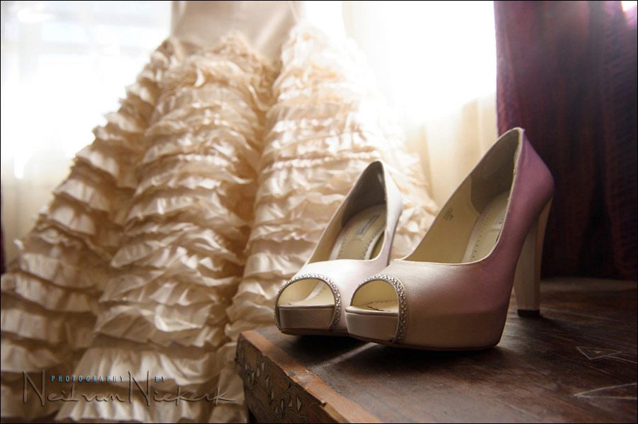 Benjamin Adams bride's shoes